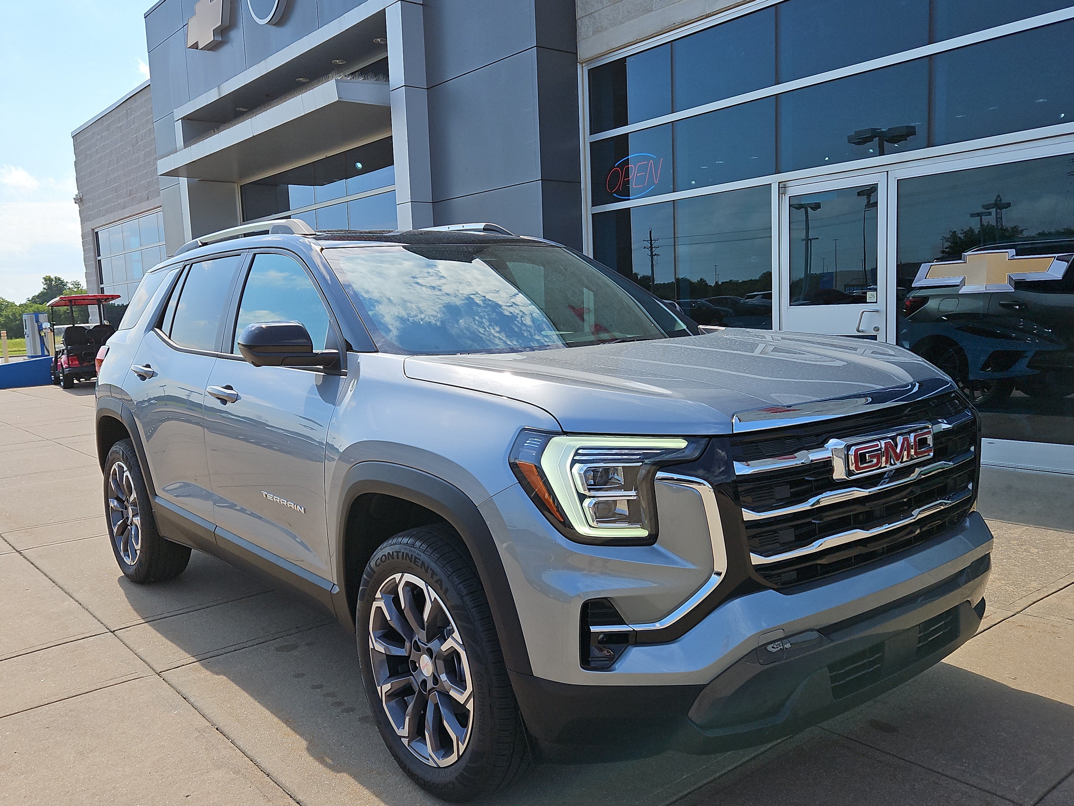 2027 GMC Terrain FWD Elevation in Sterling Metallic — front three-quarter view